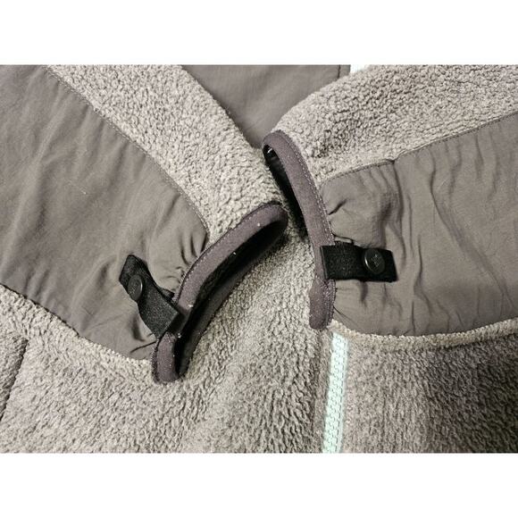 The North Face Women Full Zip Fleece Polartec Jacket L Gray Mint Trim W Pockets - Picture 7 of 8